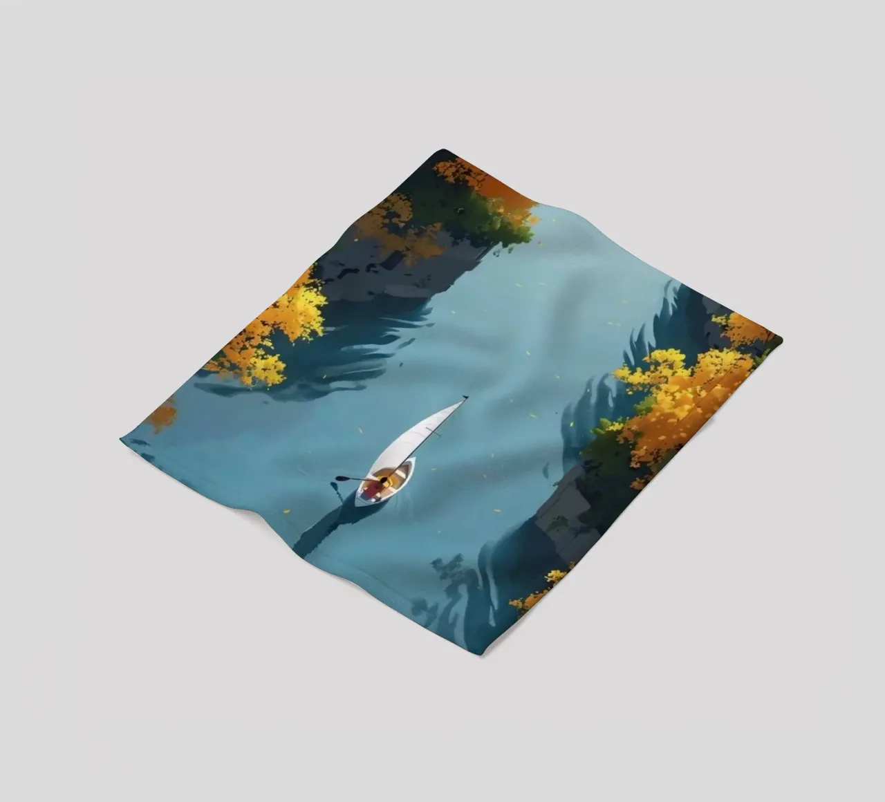 sailboat river fleece blanket by twillight