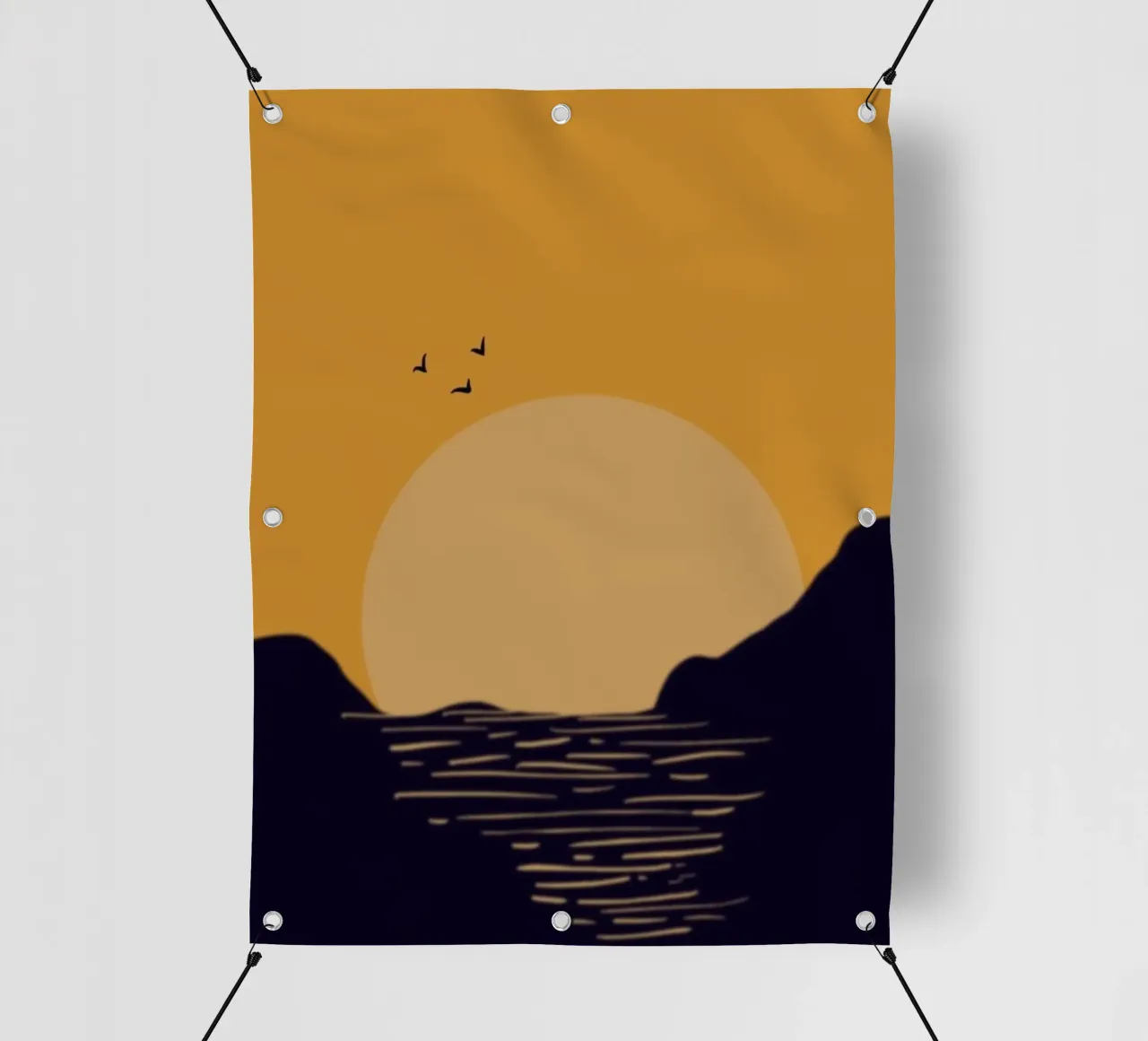 sunset birds telo in pvc da Histrol
