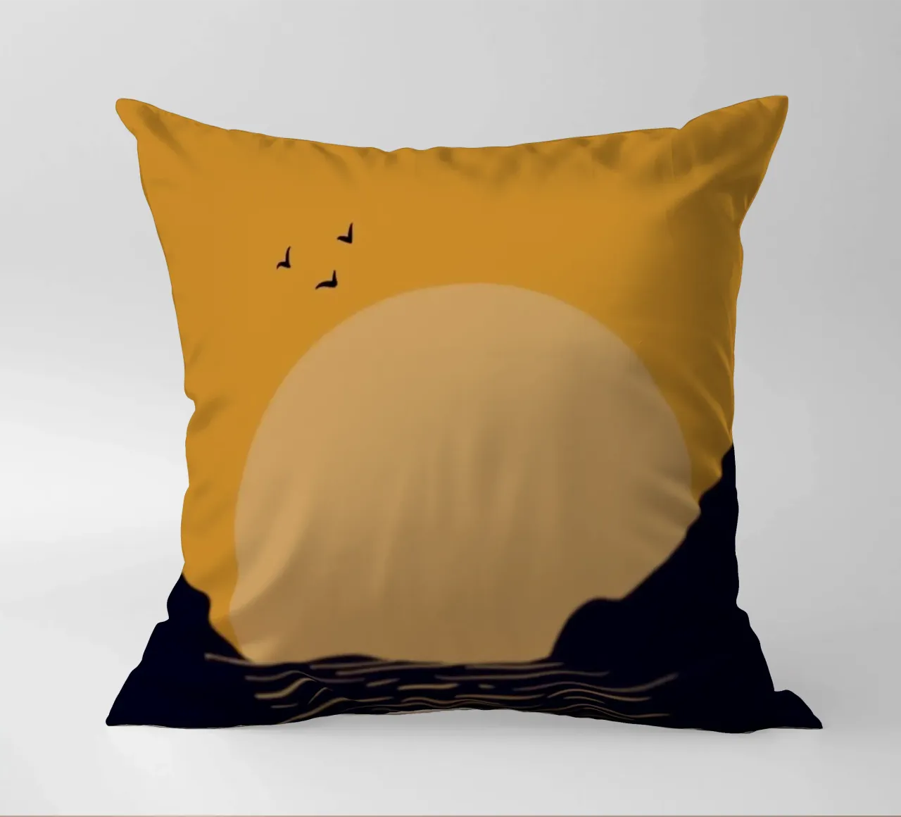 sunset birds cuscino da Histrol