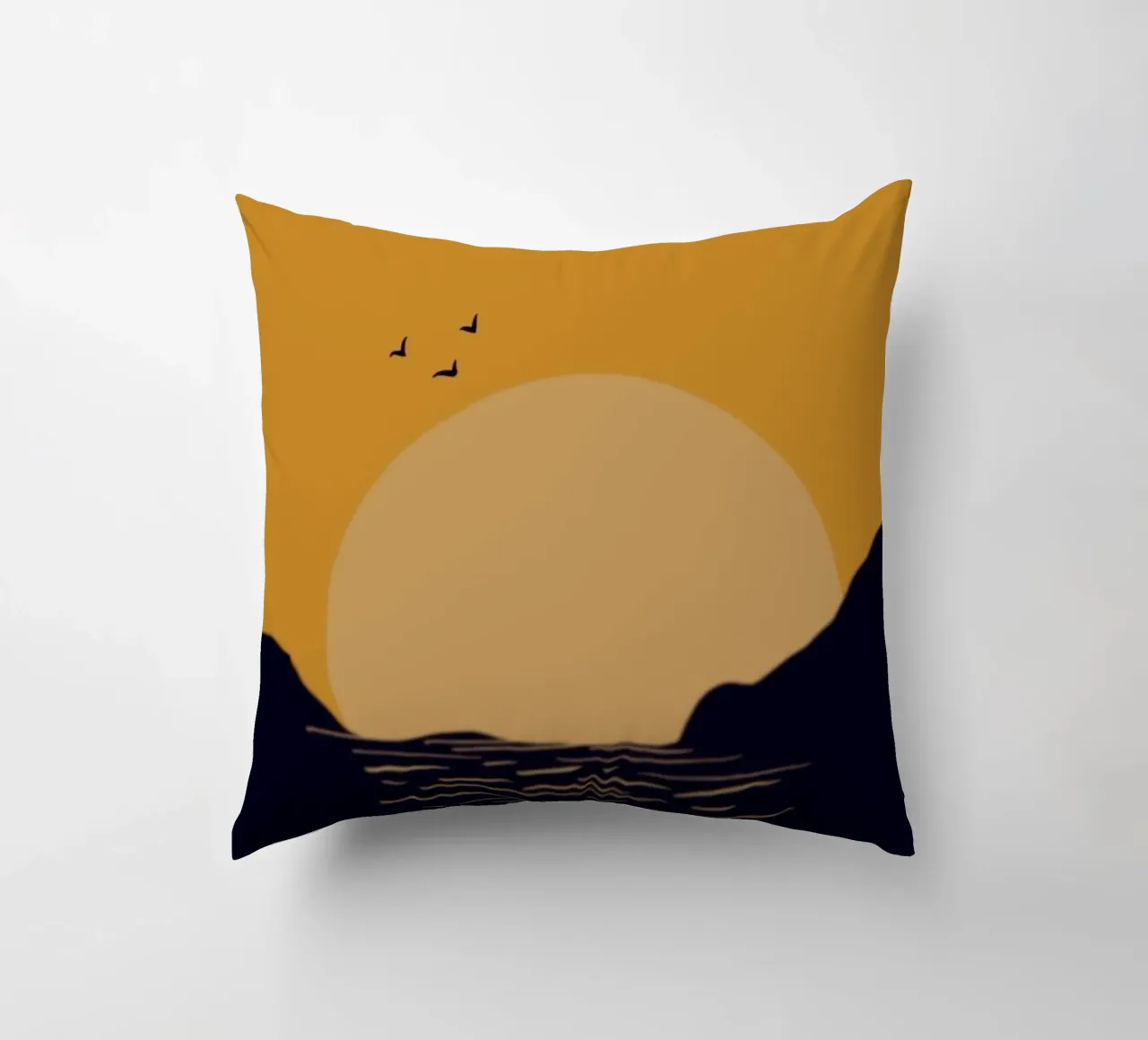 sunset birds cuscino da Histrol
