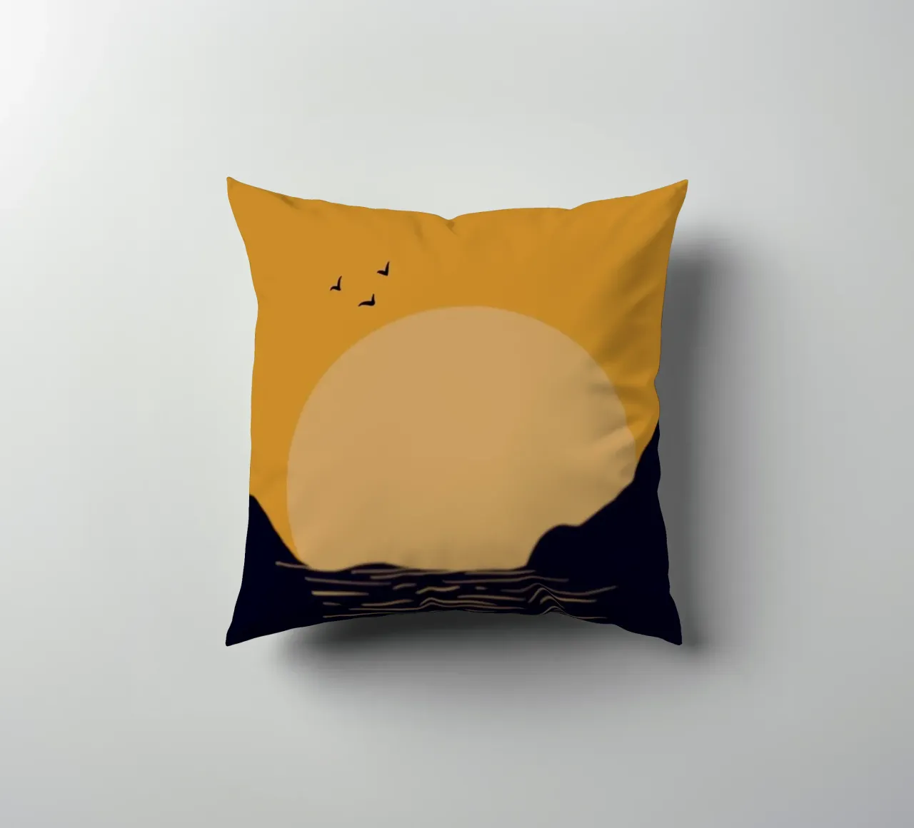 sunset birds cuscino da Histrol