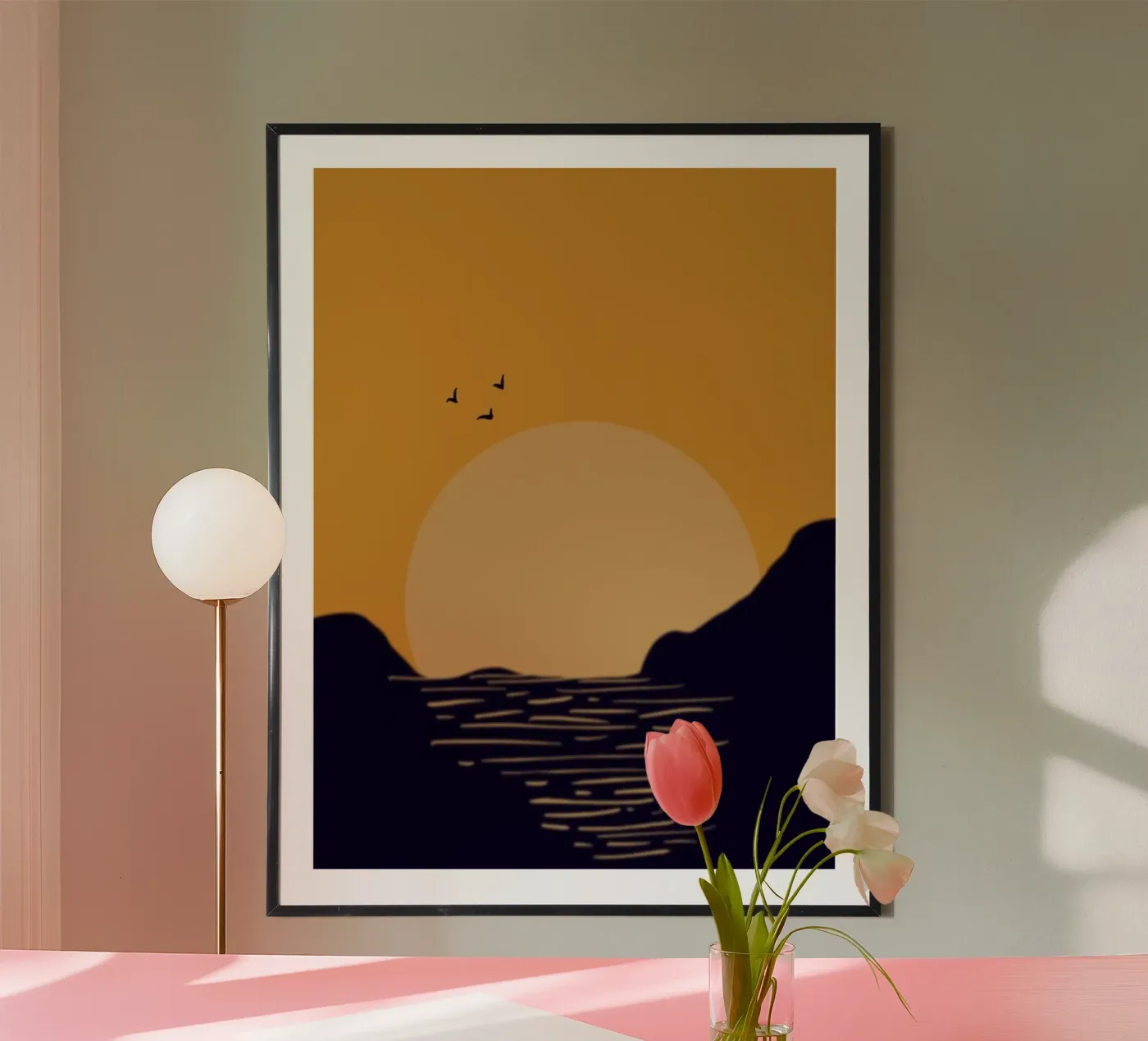 sunset birds poster da Histrol