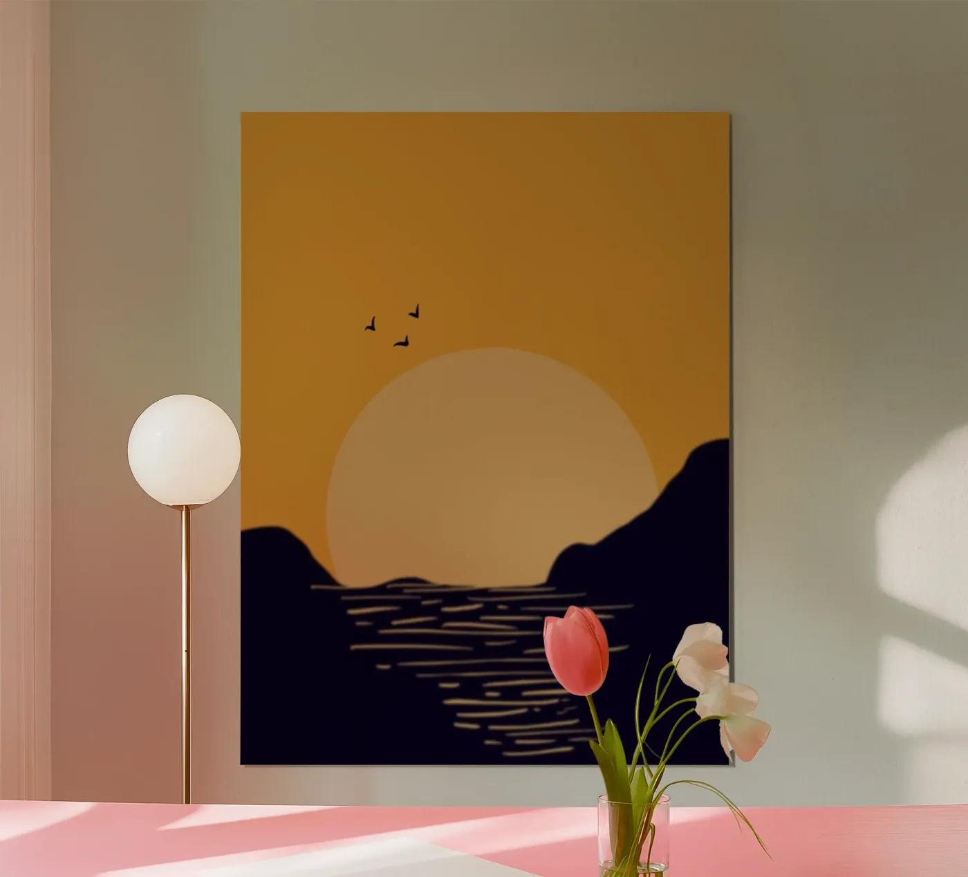 sunset birds poster da Histrol