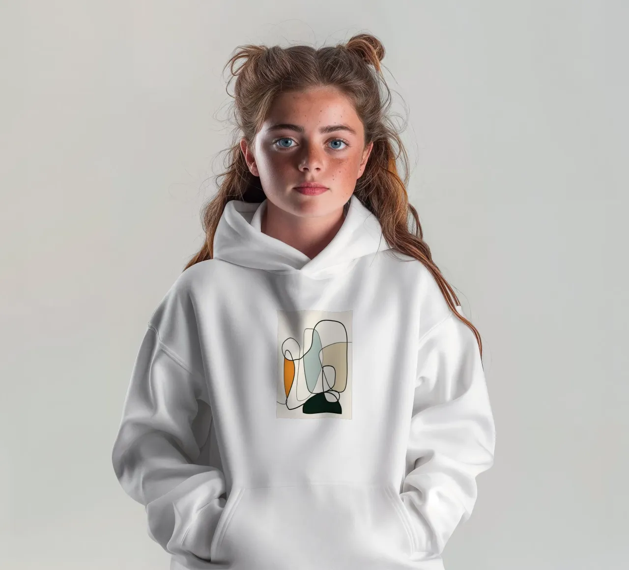 Abstract Line 9 felpa bambino con cappuccio da cityart