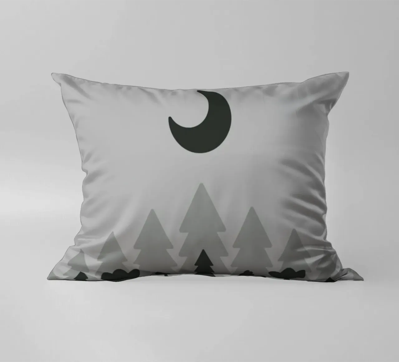 silhouette of trees forest night cuscino da Histrol