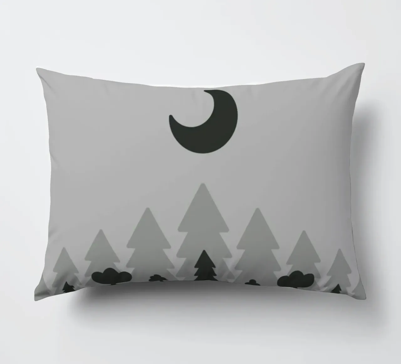 silhouette of trees forest night cuscino da Histrol