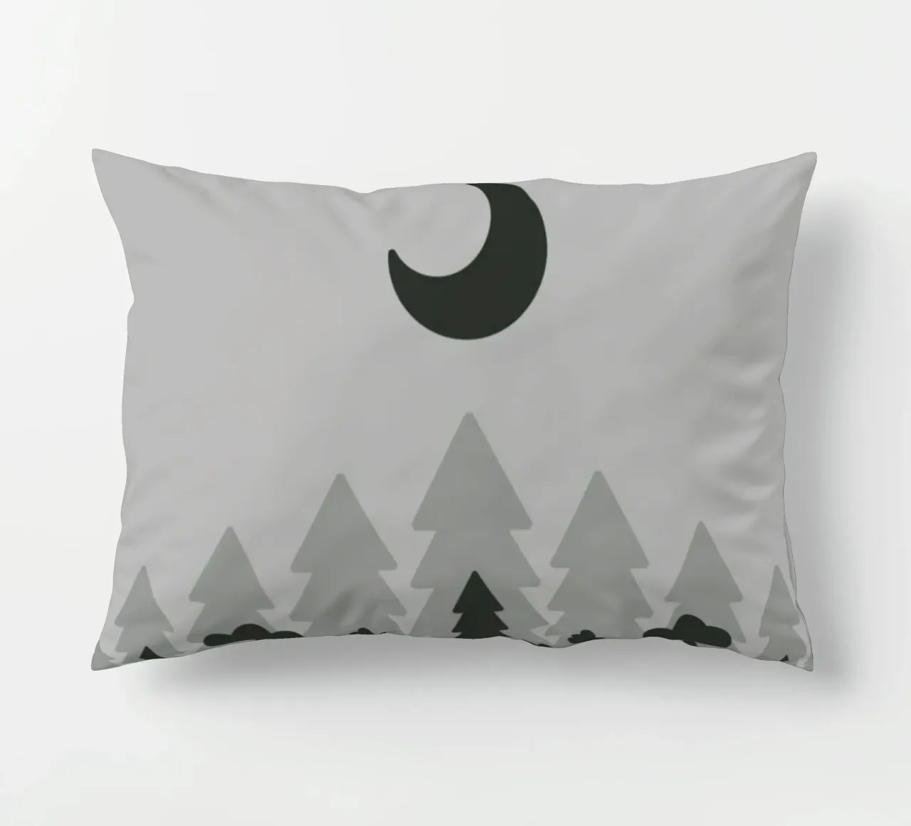 silhouette of trees forest night cuscino da Histrol