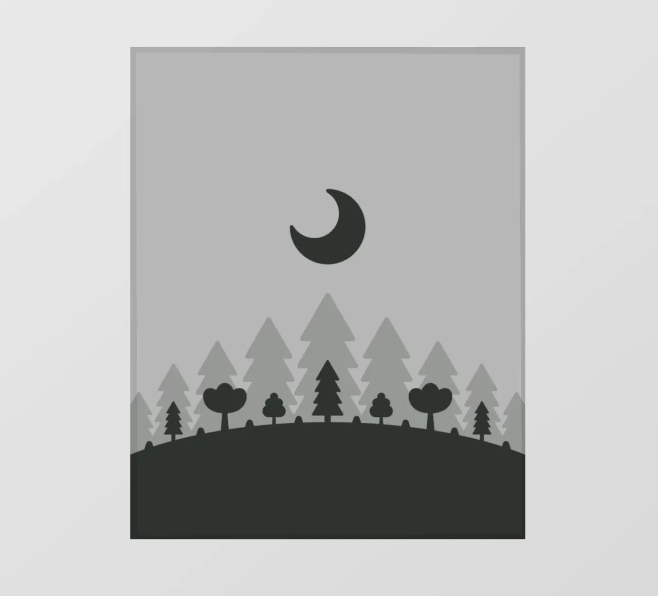silhouette of trees forest night telo in pvc da Histrol