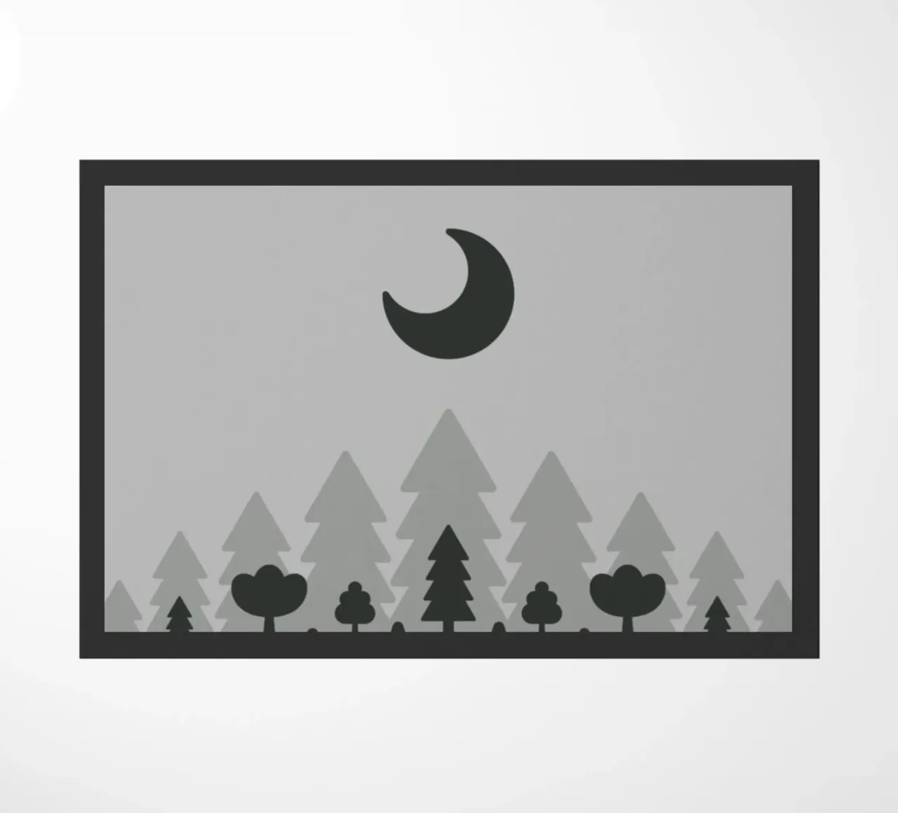 silhouette of trees forest night zerbino da Histrol
