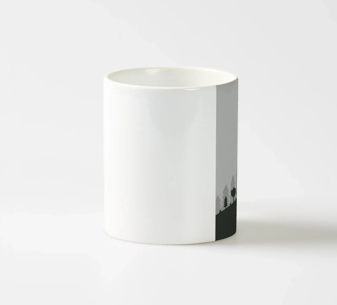 silhouette of trees forest night tazza in ceramica da Histrol