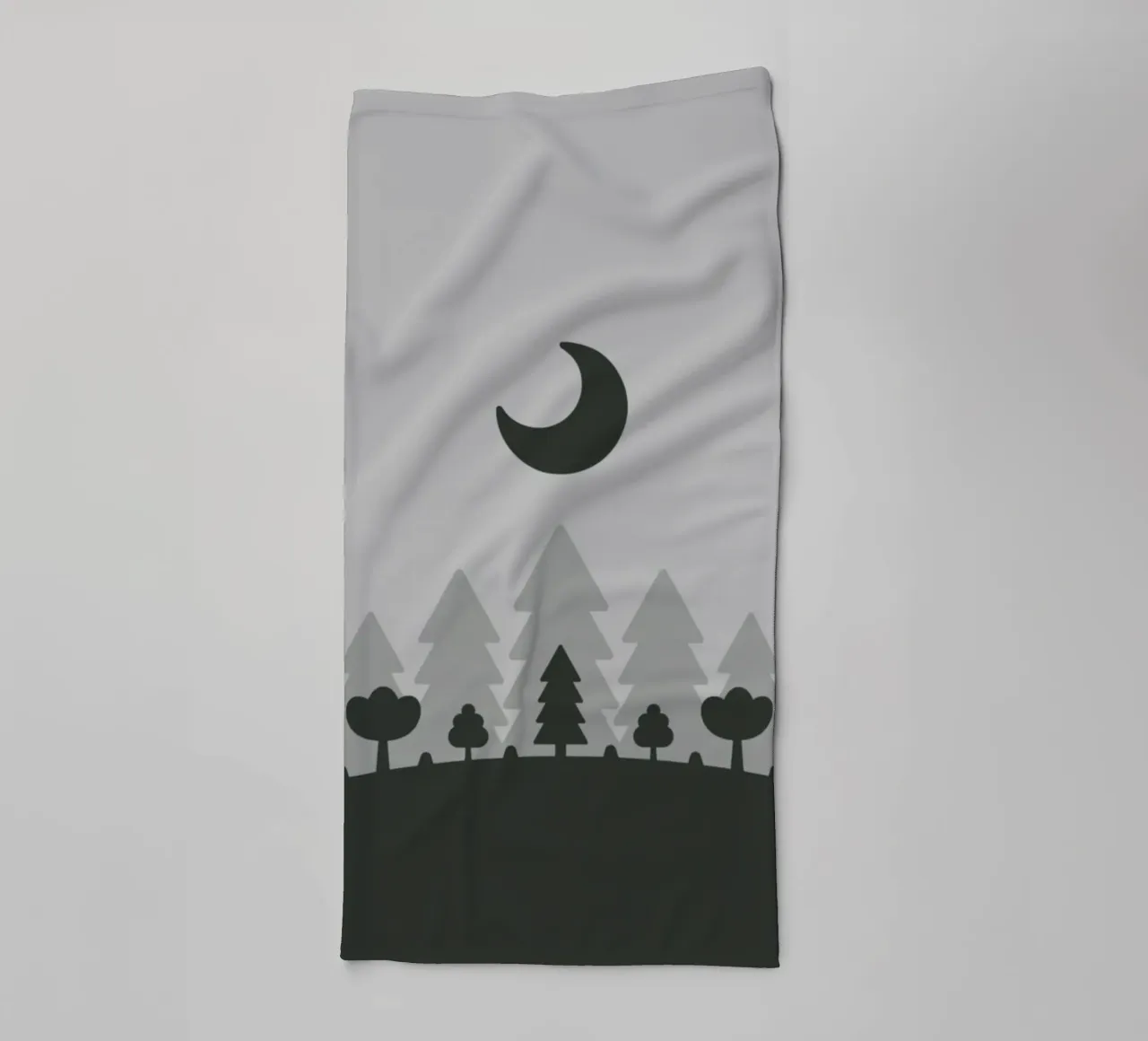 silhouette of trees forest night asciugamano da bagno da Histrol