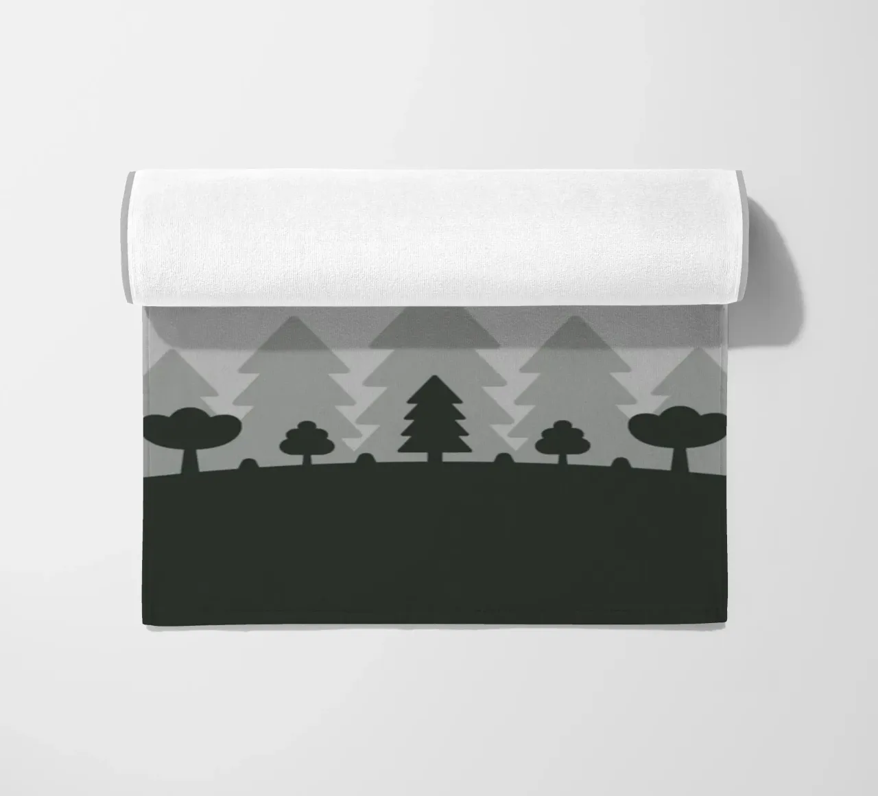 silhouette of trees forest night telo mare da Histrol