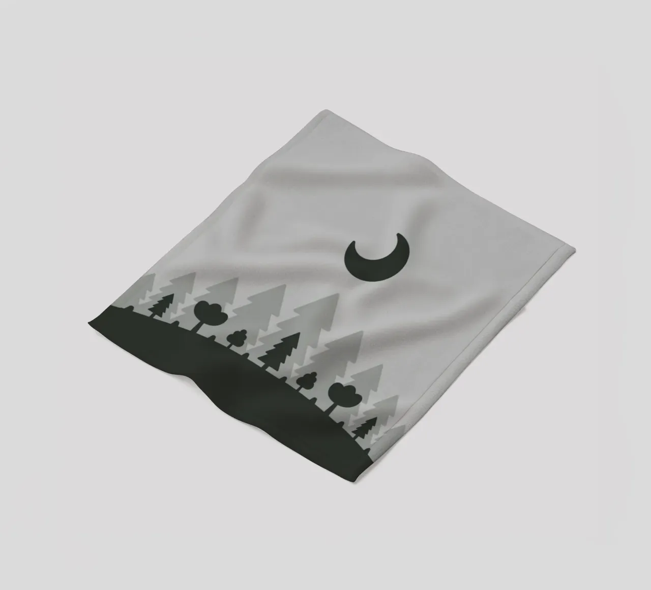 silhouette of trees forest night coperta in pile da Histrol
