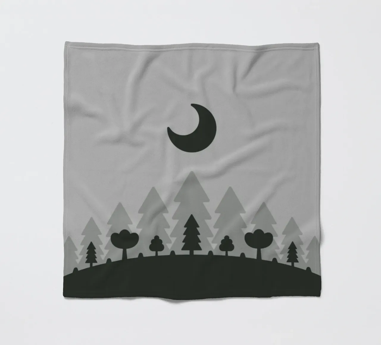 silhouette of trees forest night coperta in pile da Histrol