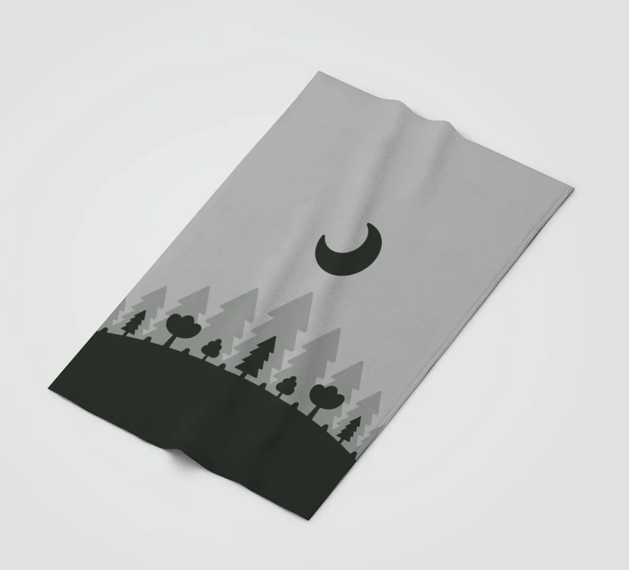 silhouette of trees forest night coperta in pile da Histrol