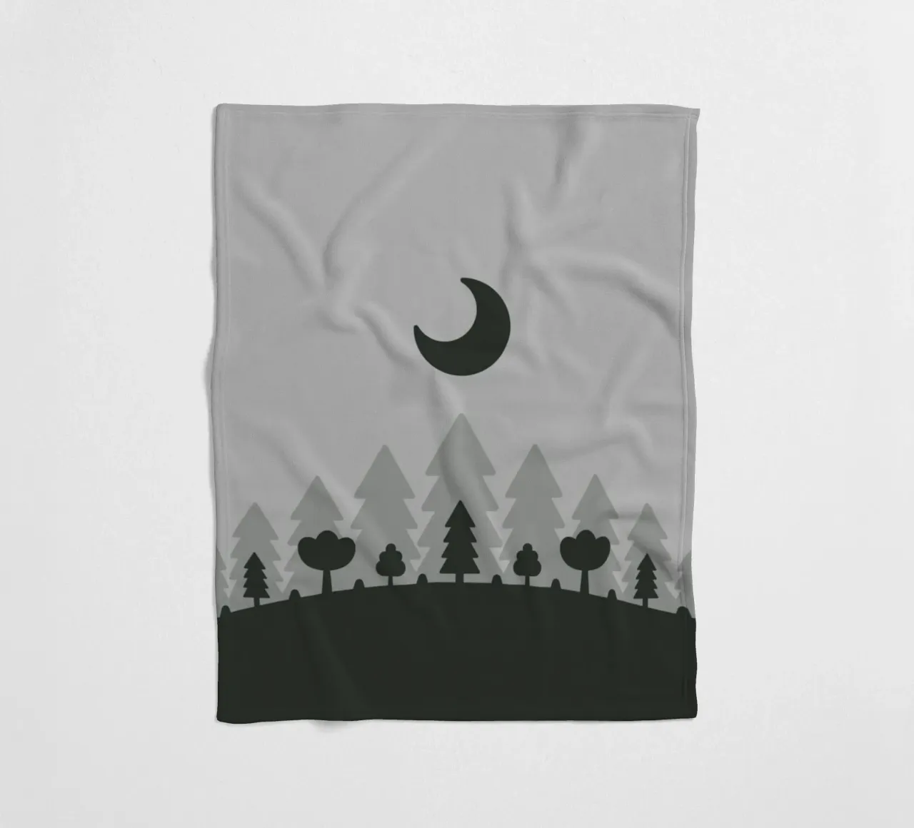 silhouette of trees forest night coperta in pile da Histrol