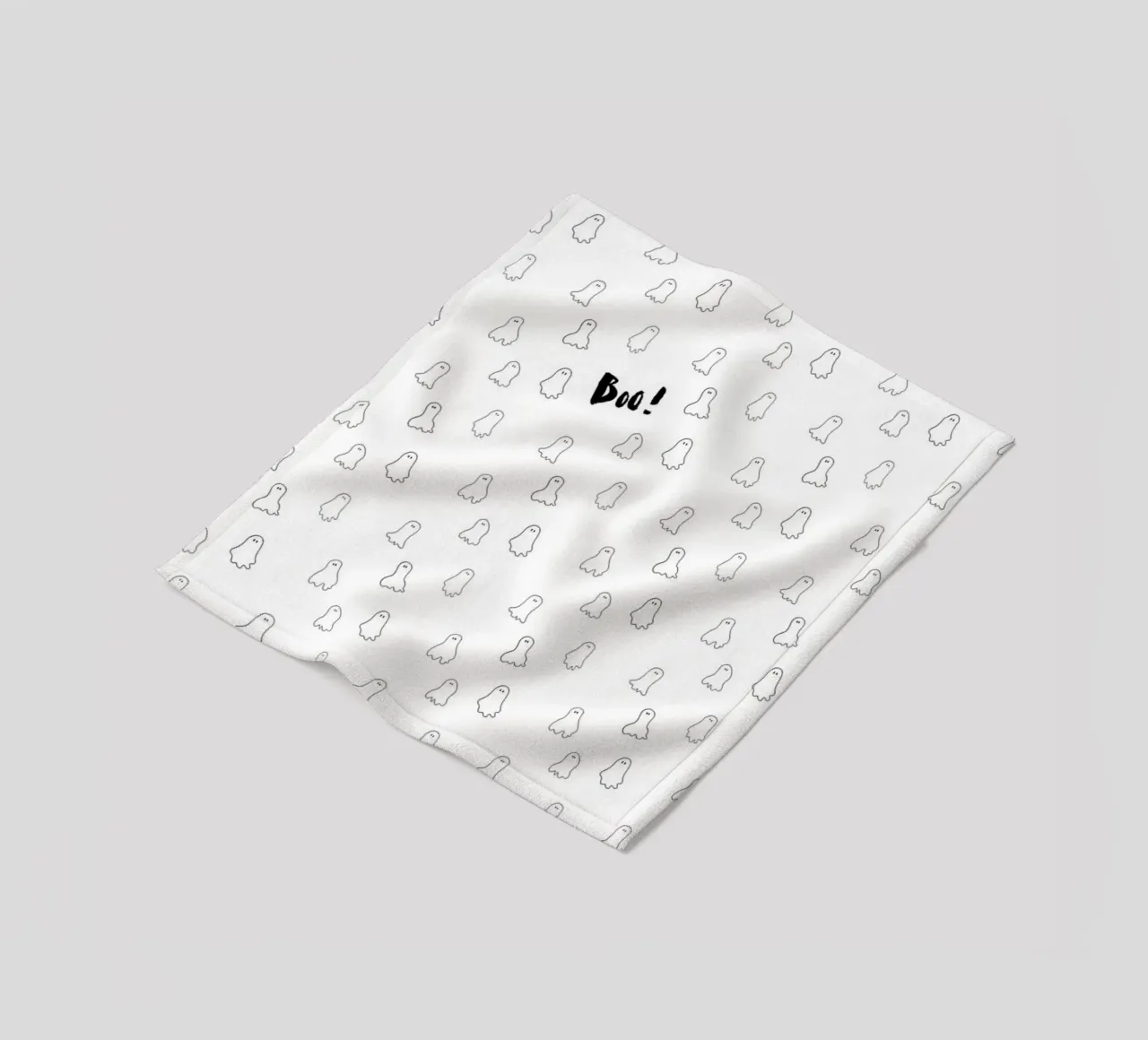 Ghost pattern fleece blanket by Brushmeetspaper
