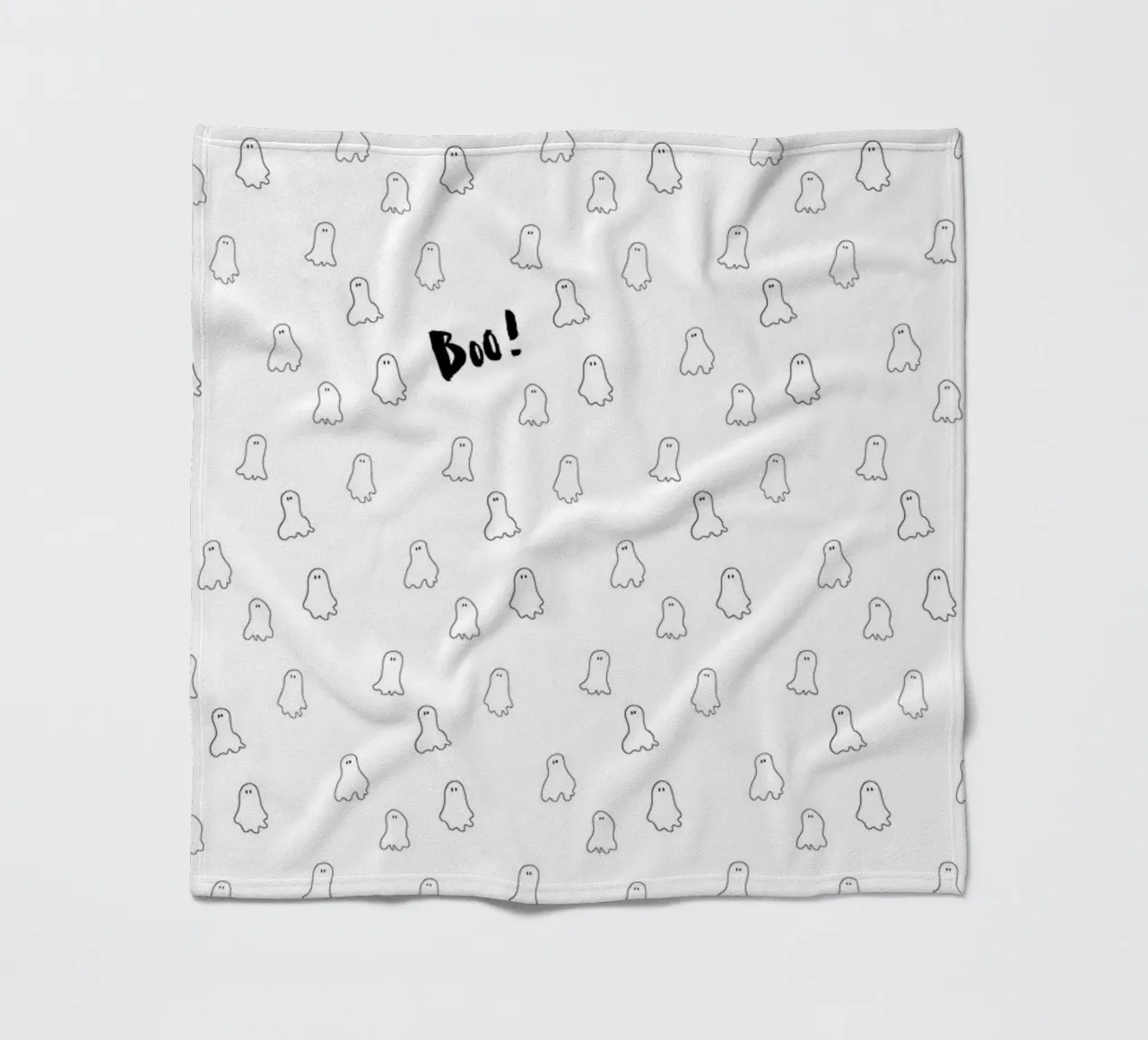 Ghost pattern fleece blanket by Brushmeetspaper