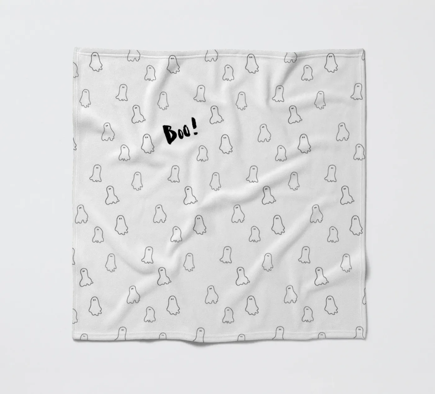 Ghost pattern fleece blanket by Brushmeetspaper