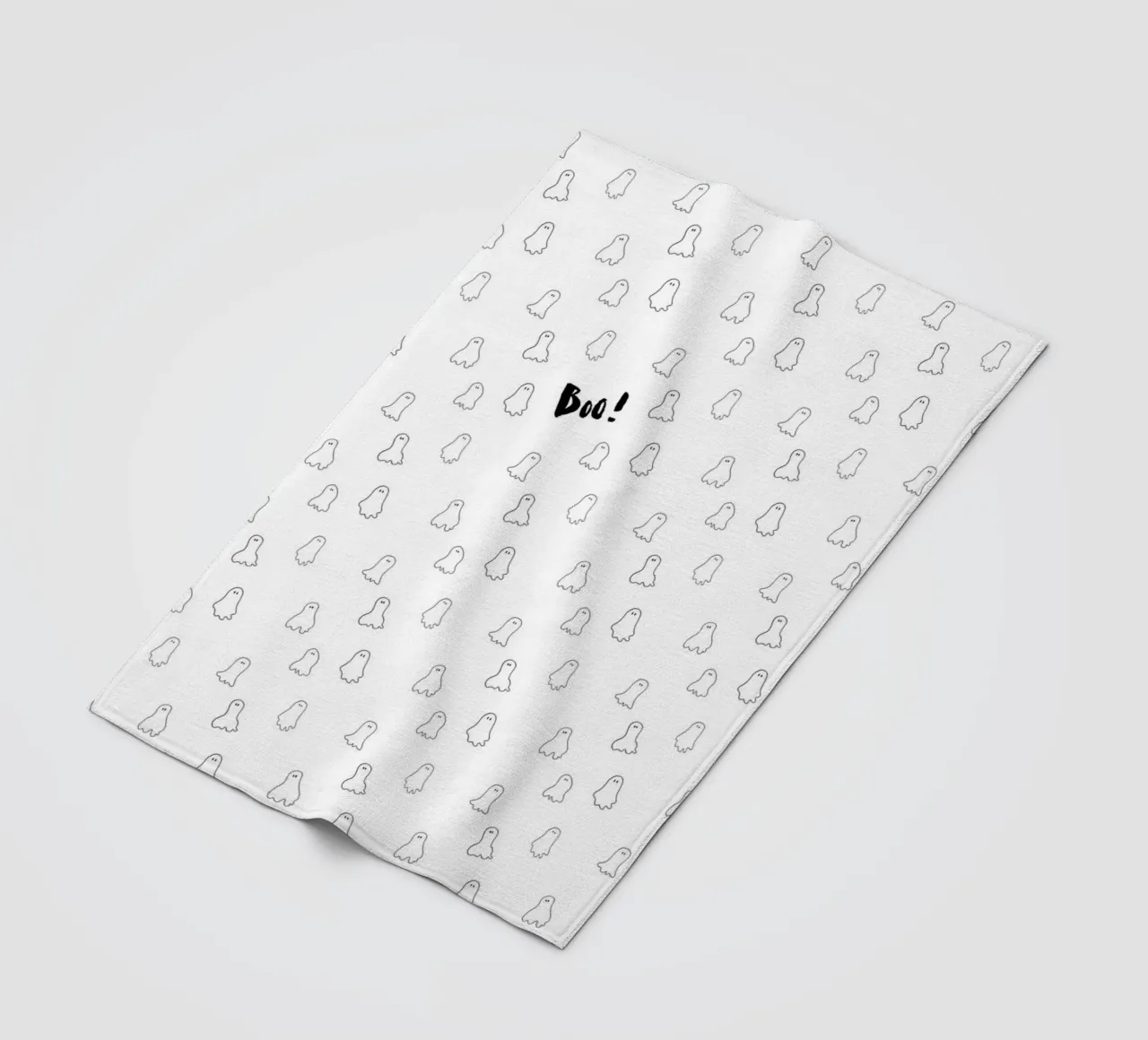 Ghost pattern fleece blanket by Brushmeetspaper