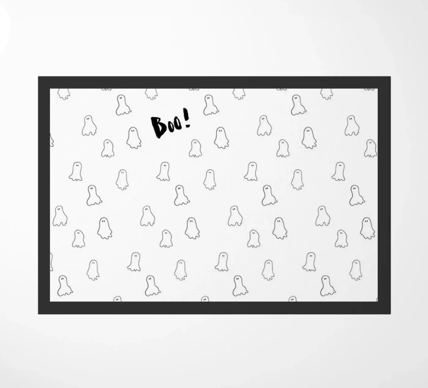 Ghost pattern doormat by Brushmeetspaper