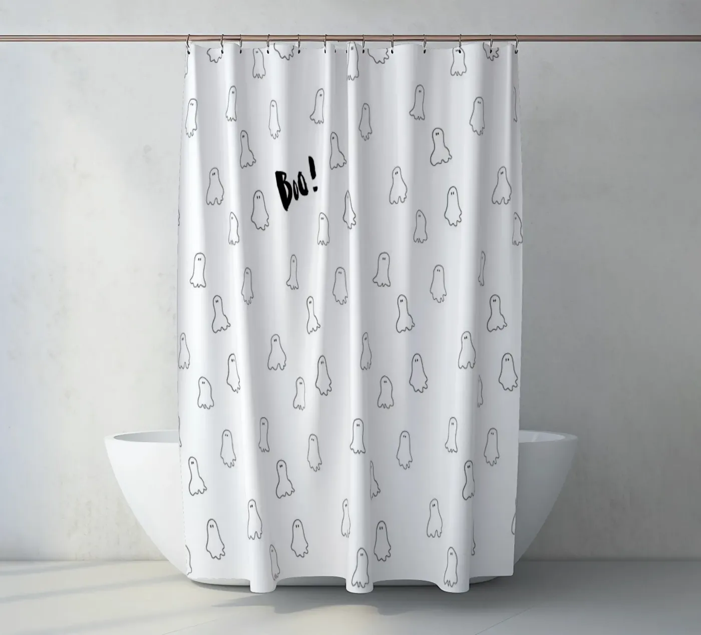 Ghost pattern tenda da doccia da Brushmeetspaper