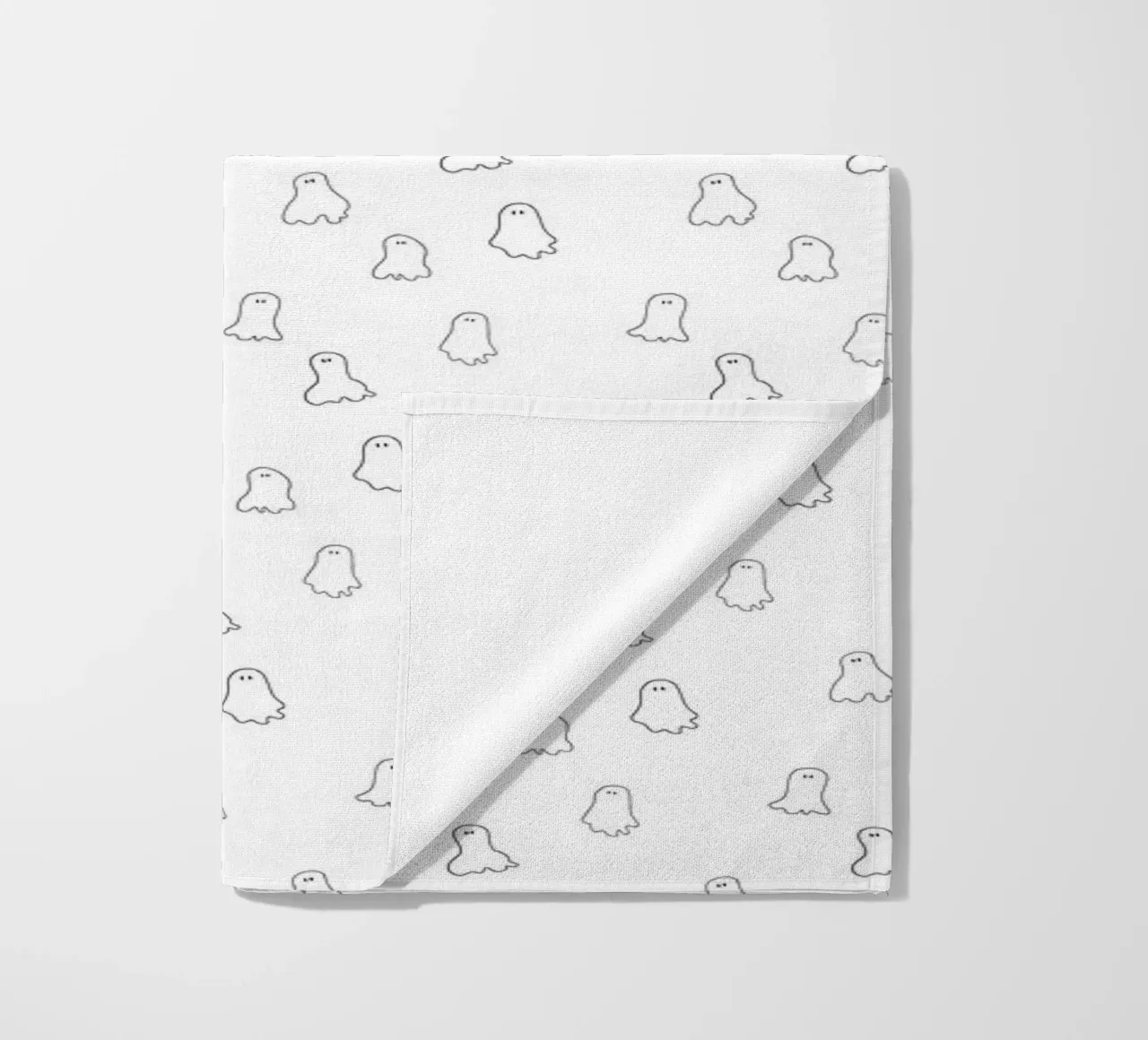 Ghost pattern beach towel by Brushmeetspaper