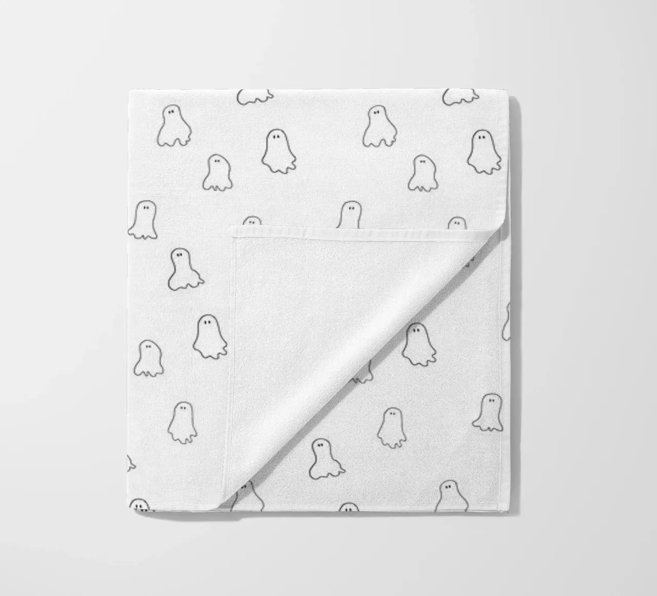 Ghost pattern beach towel by Brushmeetspaper