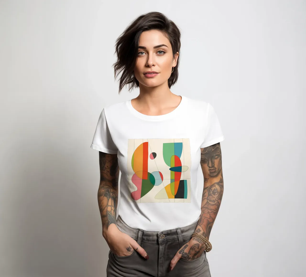 Modern Abstract Art 3 t-shirt ajusté pour femmes de cityart