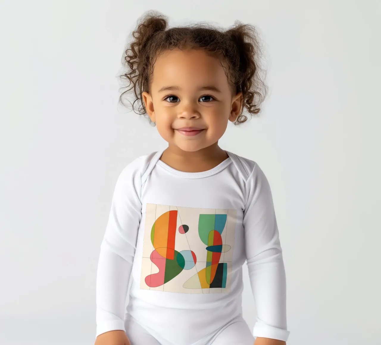 Modern Abstract Art 3 long-sleeve baby romper by cityart