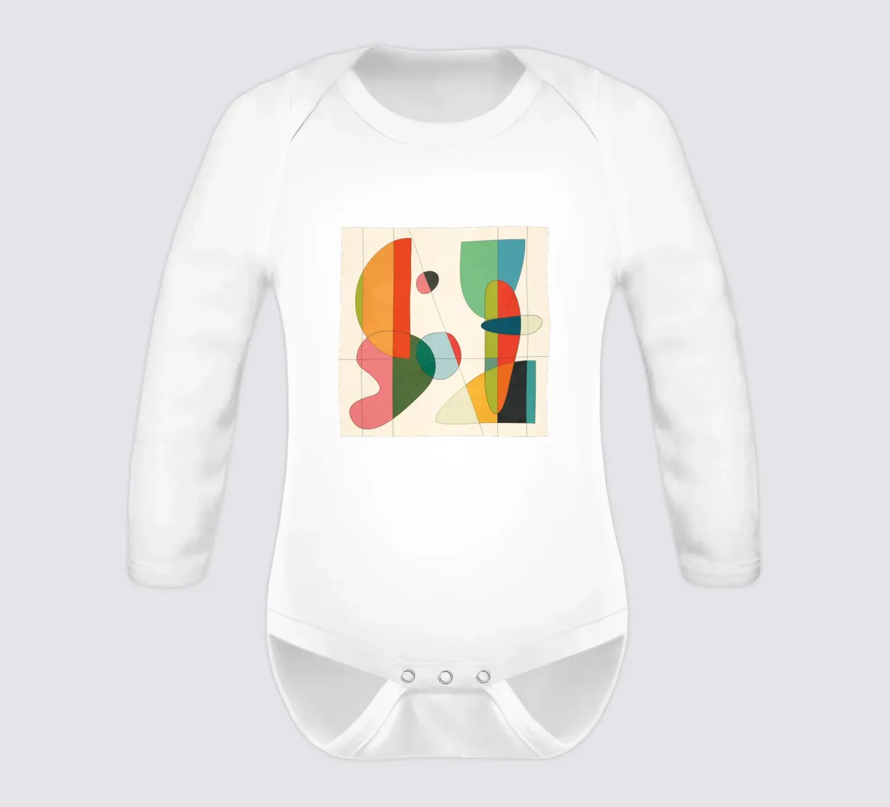 Modern Abstract Art 3 long-sleeve baby romper by cityart