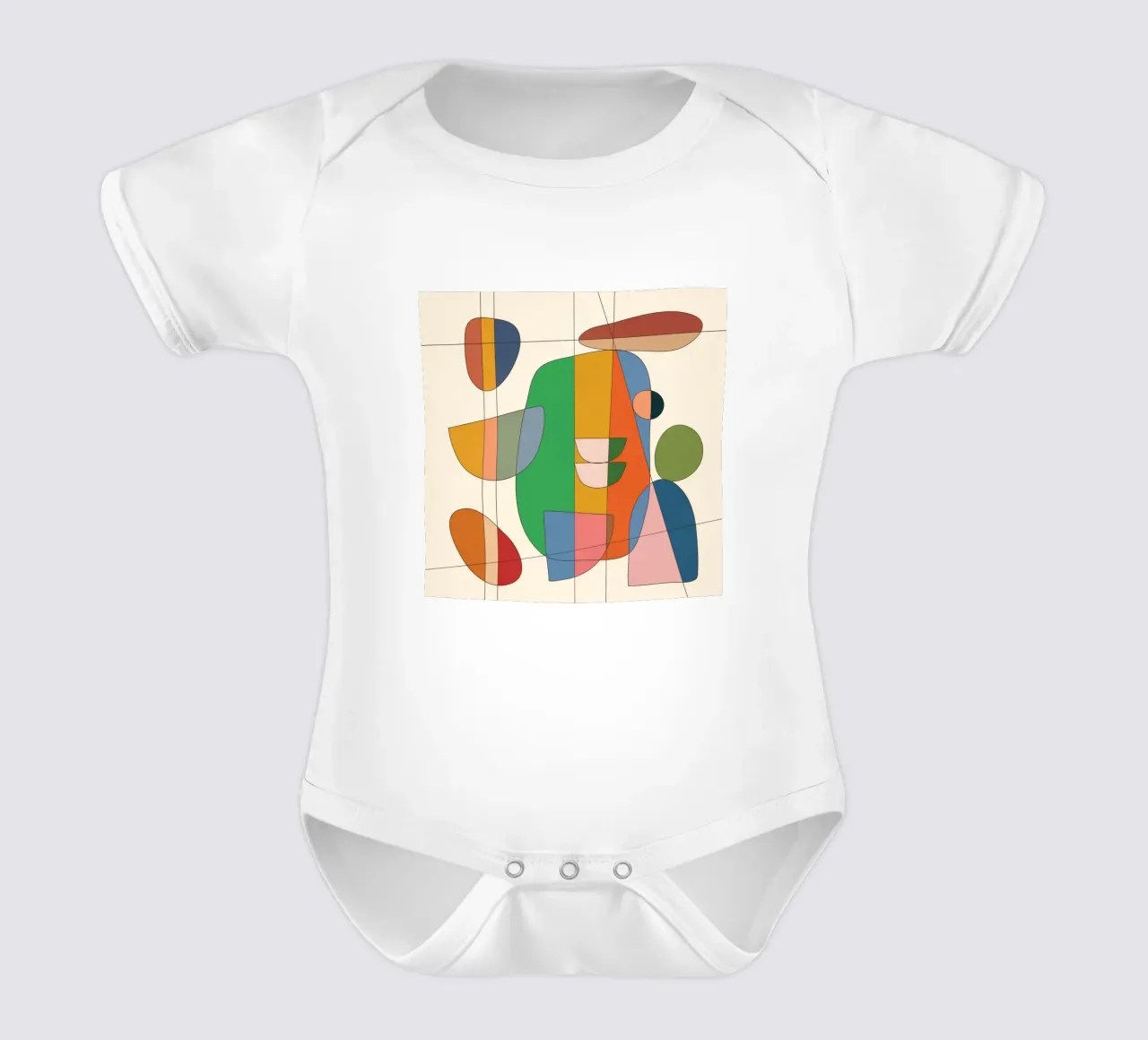 Modern Abstract Art 6 body neonato maniche corte da cityart