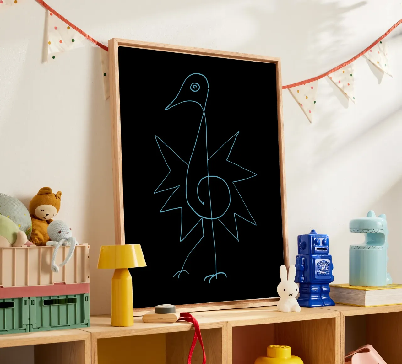 Jean Cocteau - Kunstwerk 9 canvas met Baklijst van https://www.juniqe.com/uk/shop/Henndraws