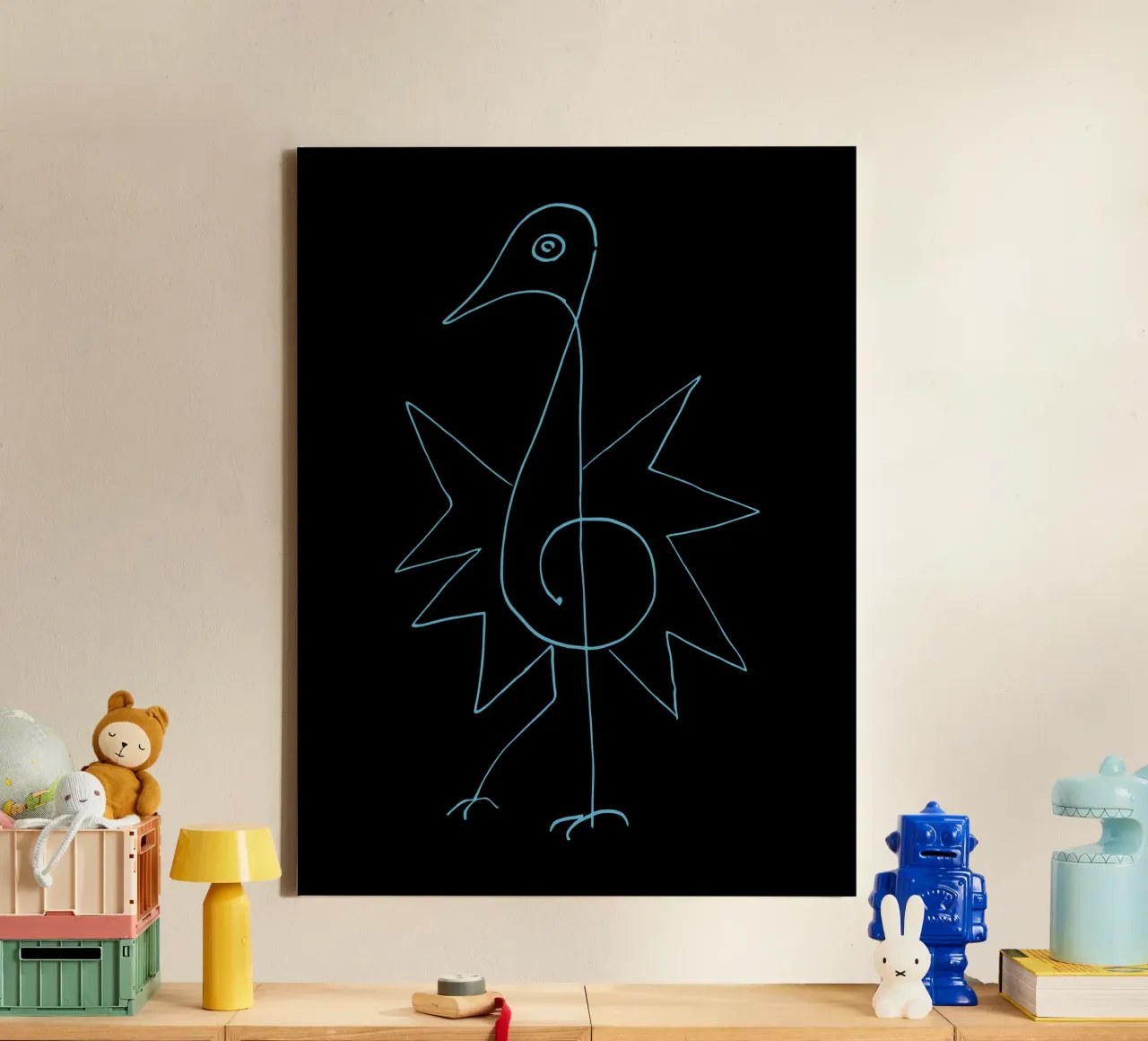 Jean Cocteau - Kunstwerk 9 canvas met Baklijst van https://www.juniqe.com/uk/shop/Henndraws