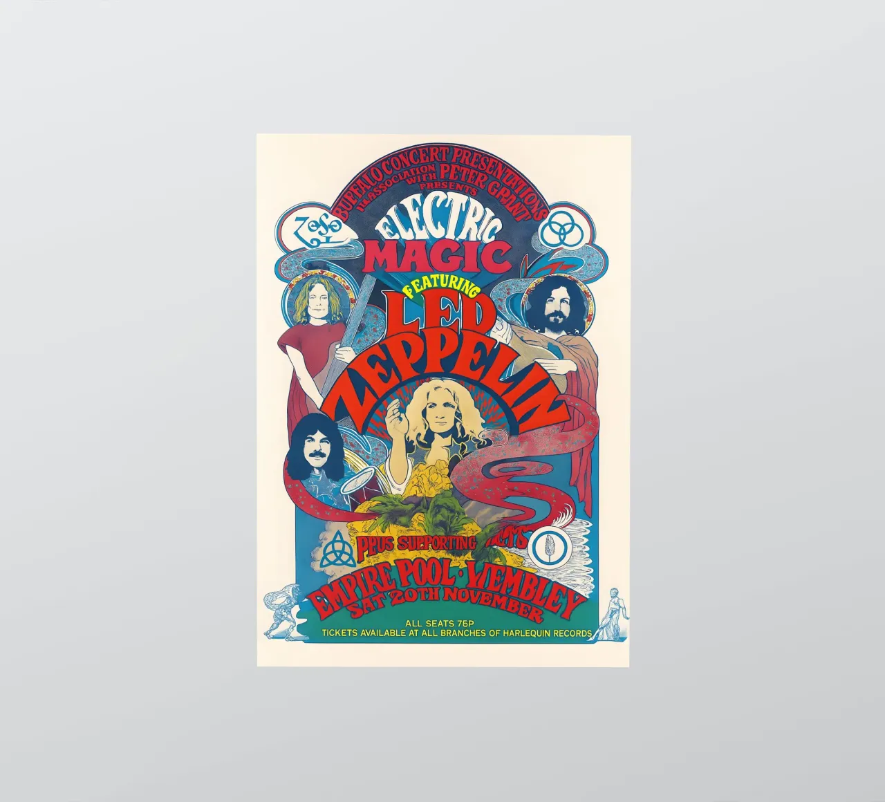 Led Zeppelin - Empire Pool - Wembley - London - 1971 - Conce sticker by DGUnder