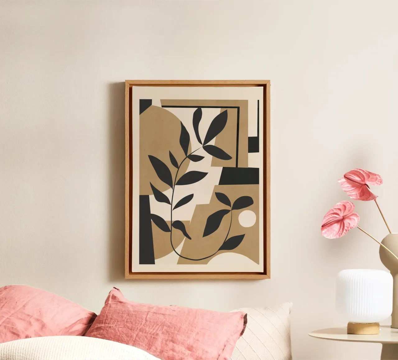 Abstract Foliage 2 tela con Cornice a cassetta da cityart