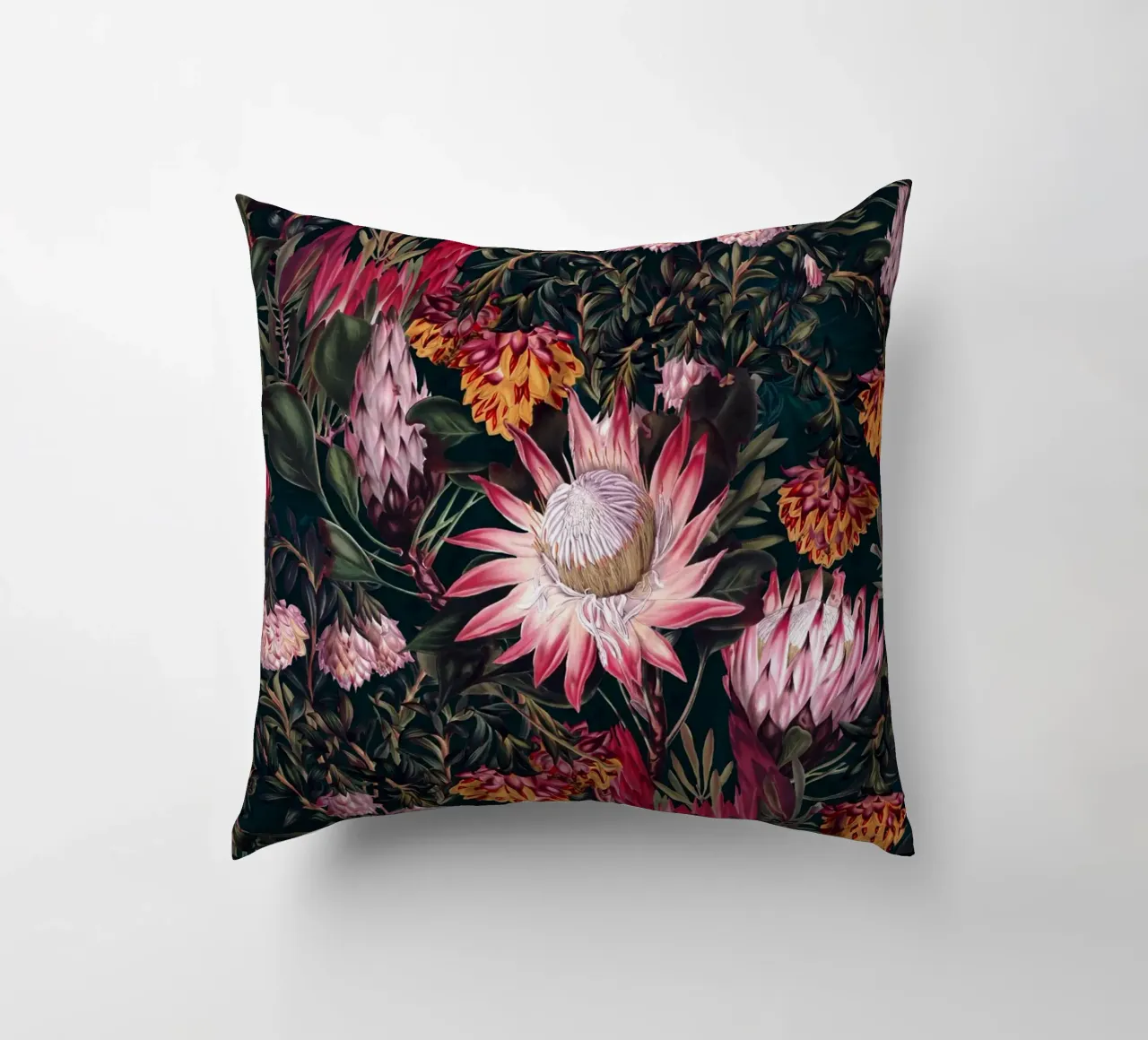 Protea Floral-Night Pattern II cuscino da burcukorkmazyurek