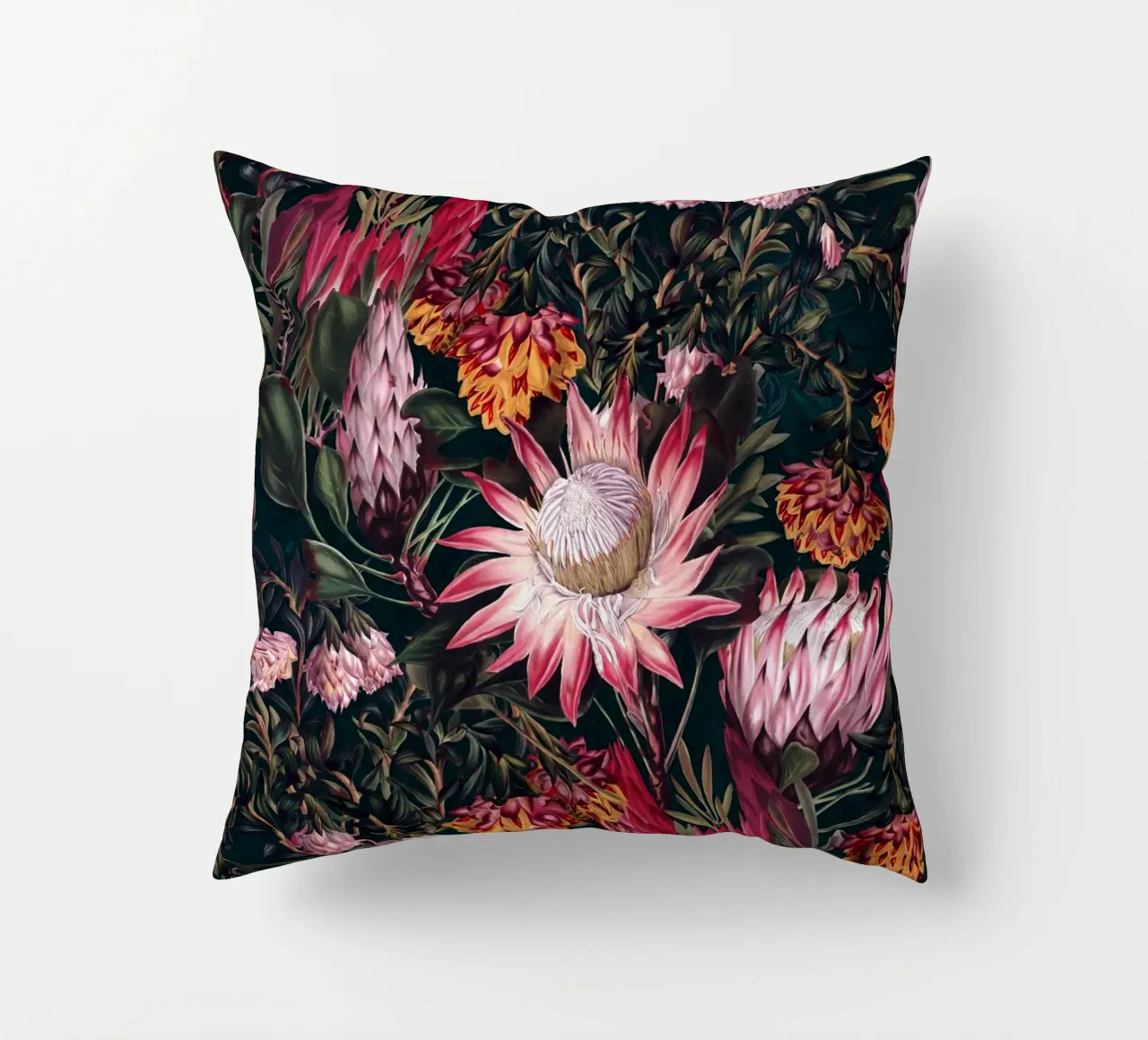 Protea Floral-Night Pattern II cuscino da burcukorkmazyurek