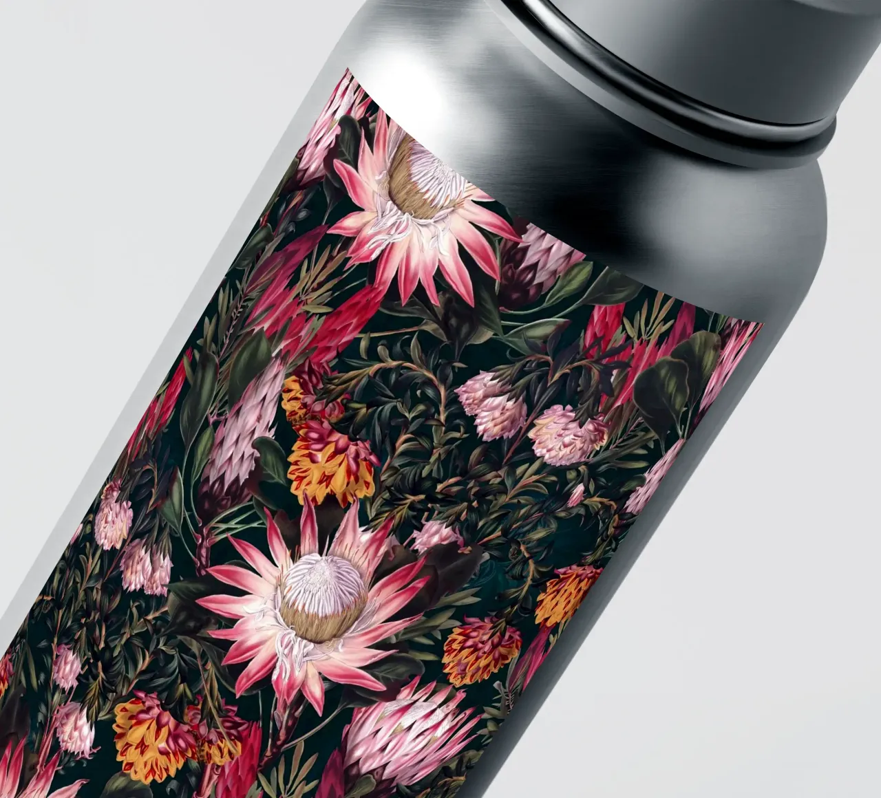 Protea Floral-Night Pattern II sticker by burcukorkmazyurek