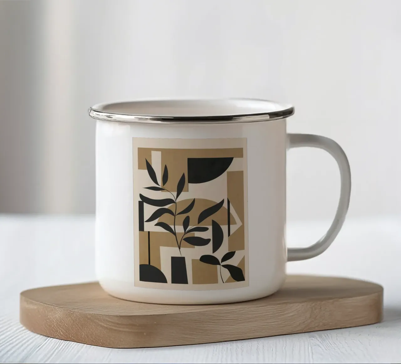 Abstract Foliage 3 tazza in smalto da cityart