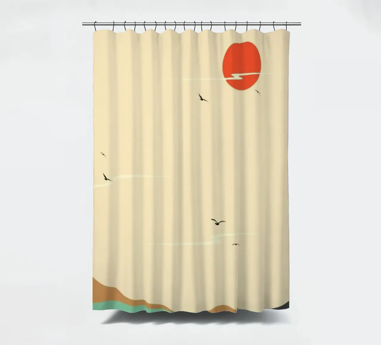 minimalistic nature flying tenda da doccia da prindy