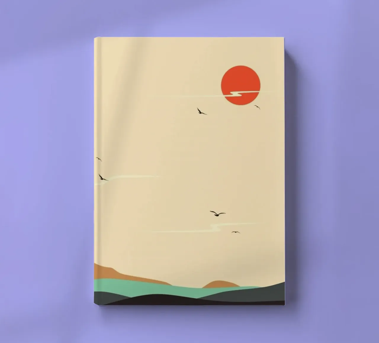 minimalistic nature flying notebook by prindy