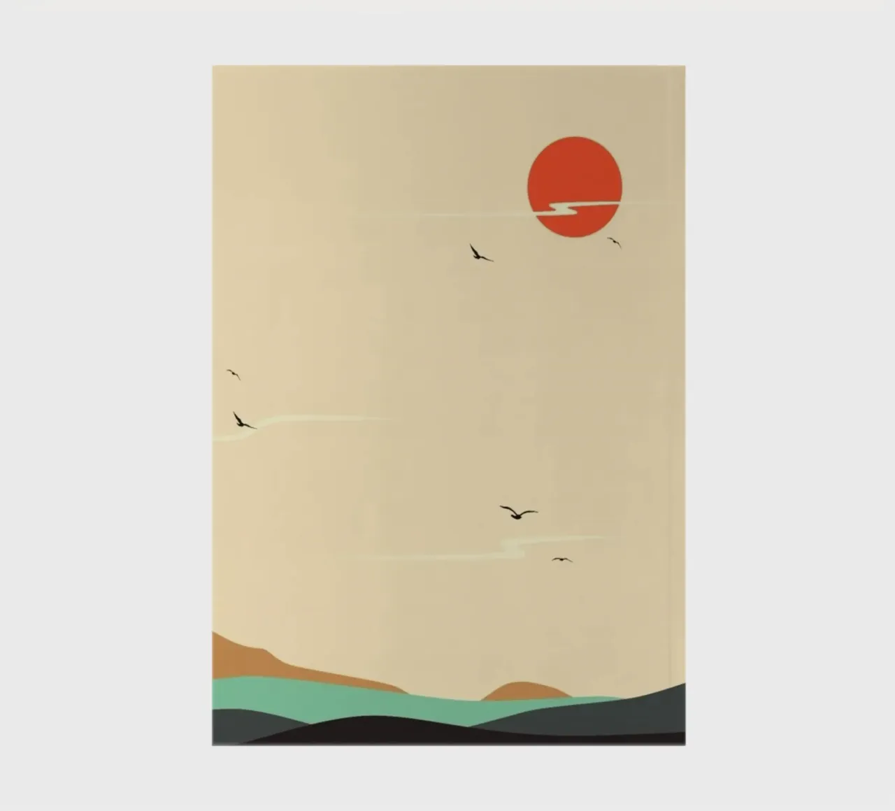 minimalistic nature flying notebook by prindy