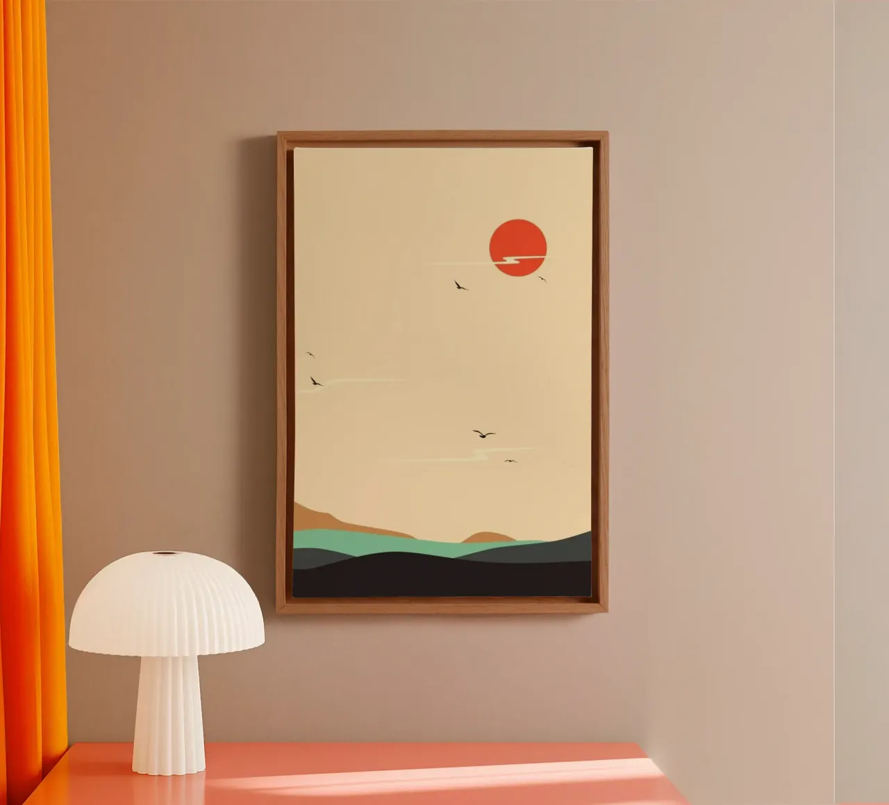 minimalistic nature flying tela da prindy