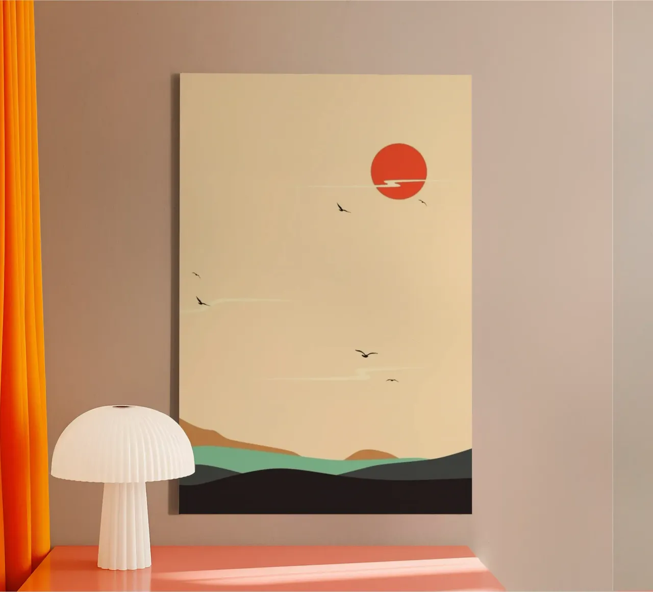 minimalistic nature flying tela da prindy