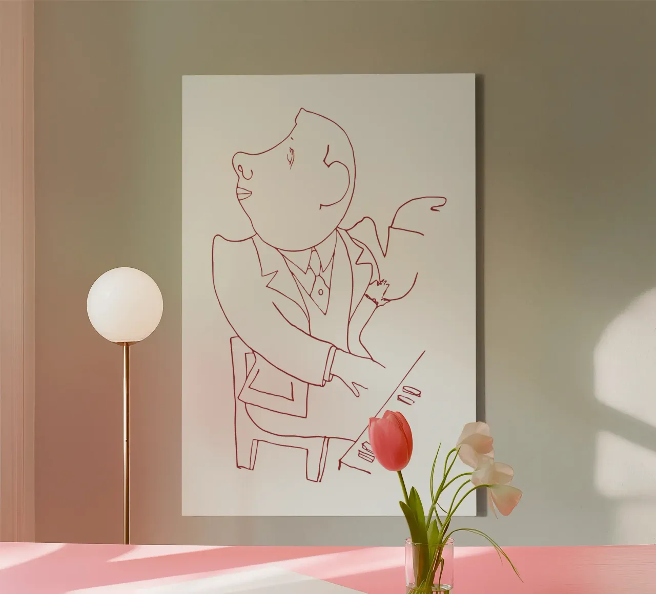 Jean Cocteau - Francis Poulenc 2 tela con Cornice a cassetta da https://www.juniqe.com/uk/shop/Henndraws