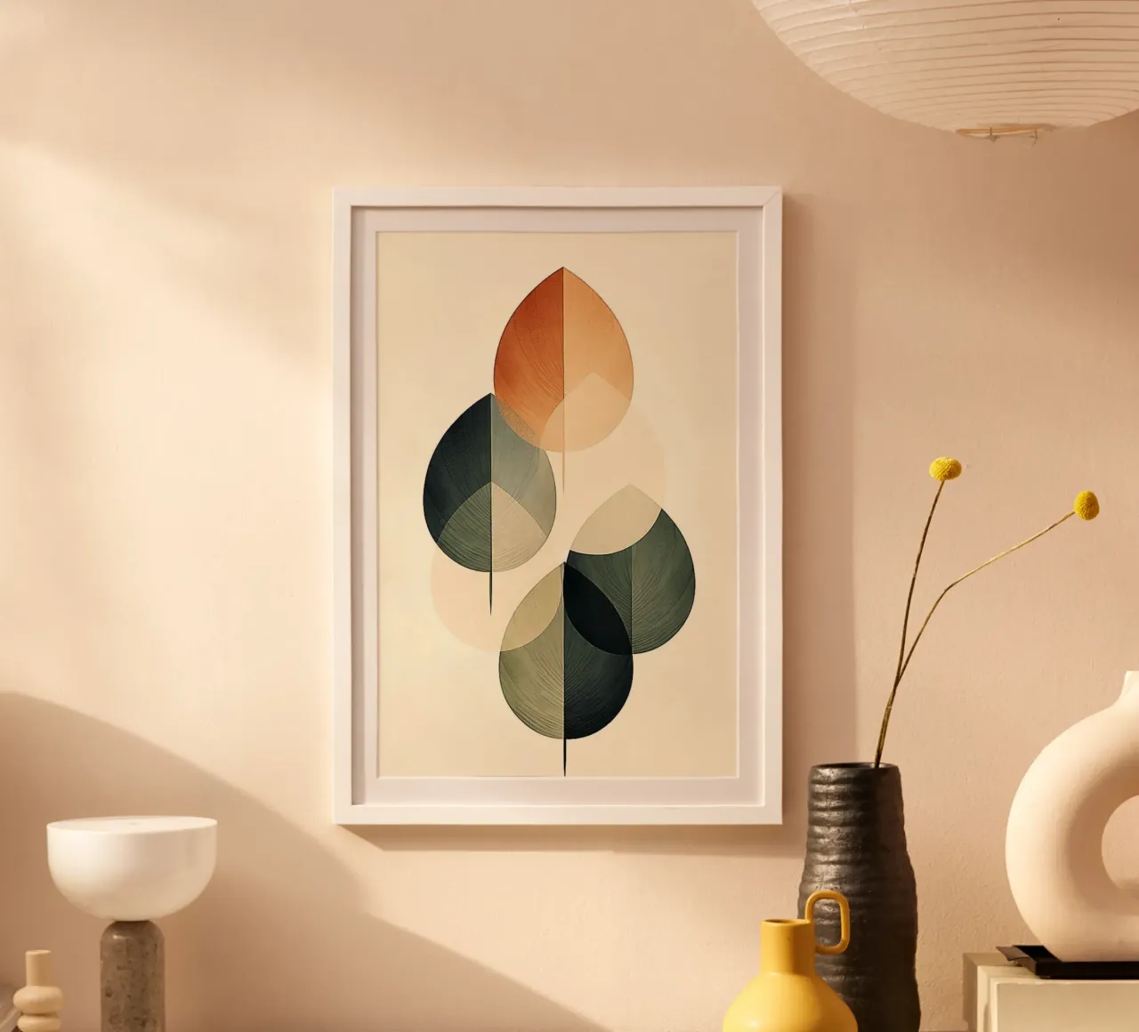 symmetry overlapping poster con telaio in alluminio da prindy