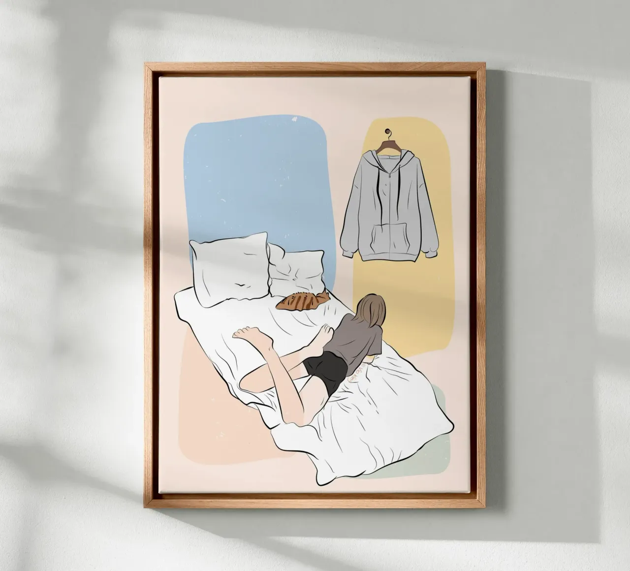 Goed geslapen? canvas met Baklijst van vioking