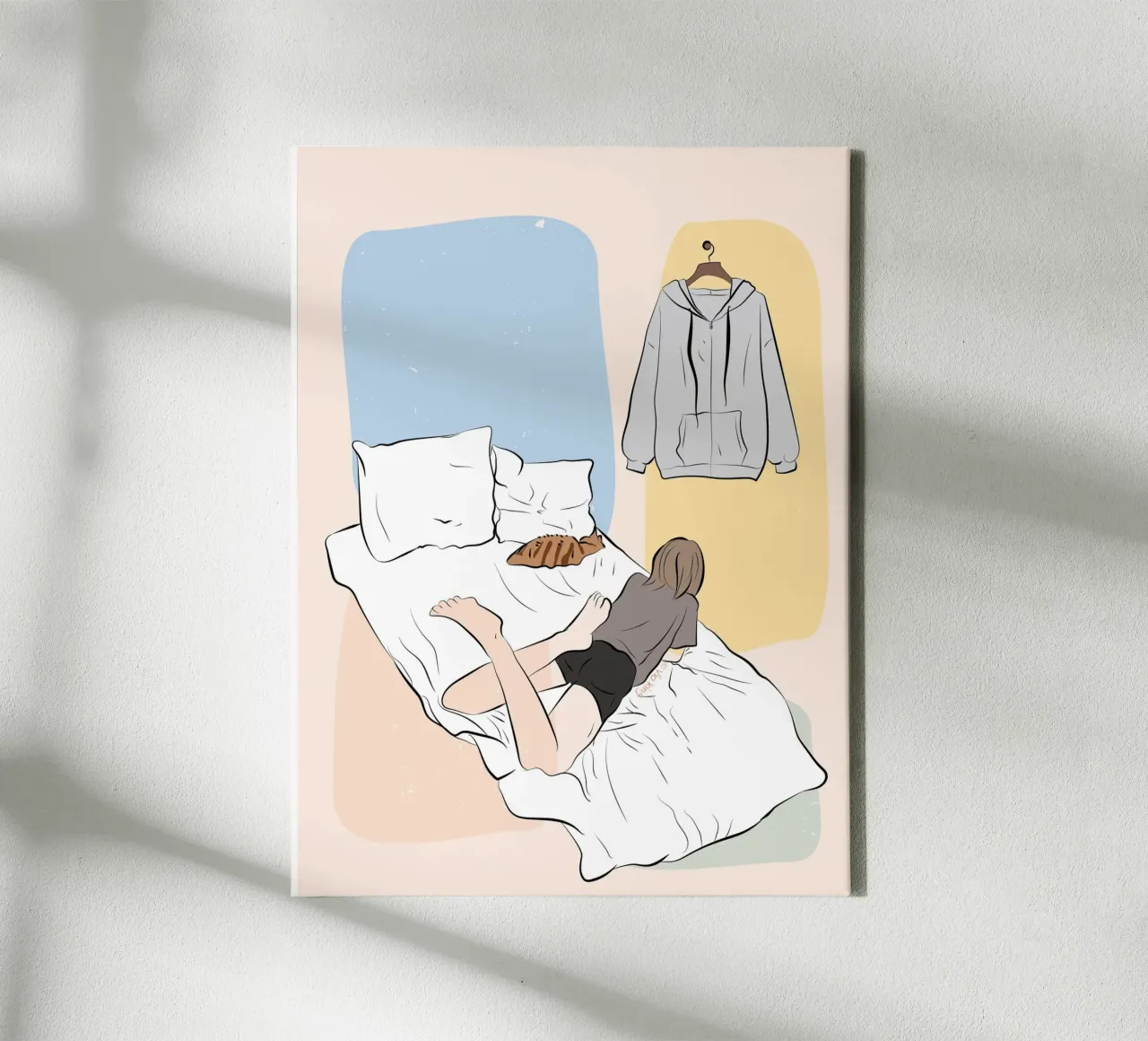 Goed geslapen? canvas met Baklijst van vioking