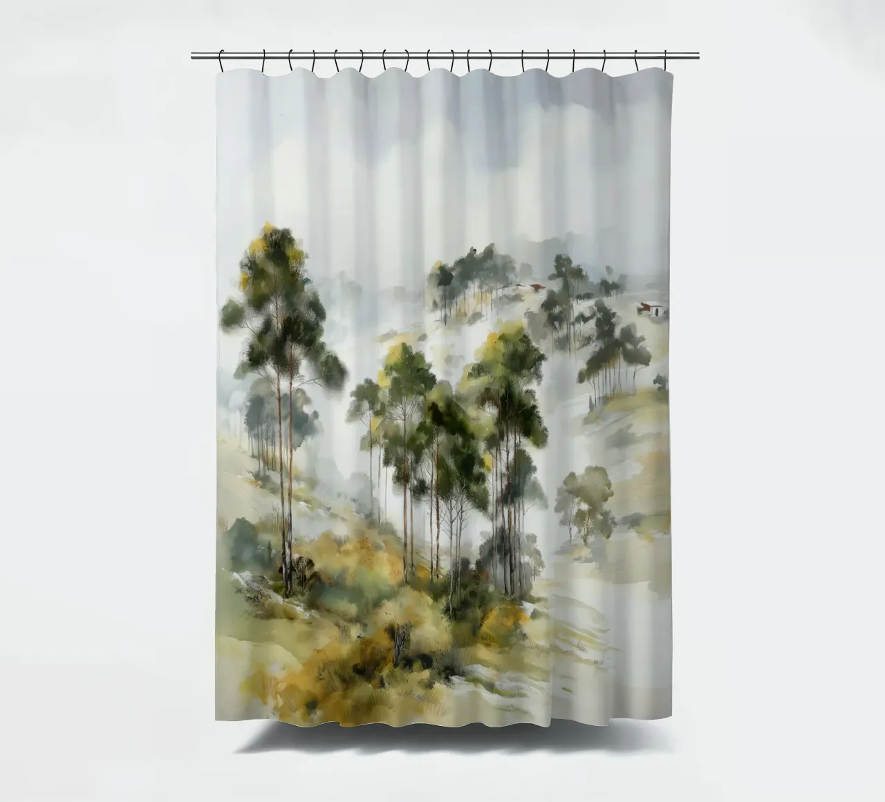 Trees shower curtain by Pictura